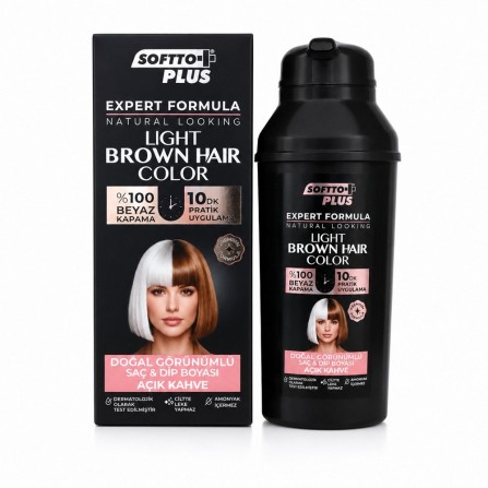 Боя за коса светло кестенява коса за жени SOFTTO PLUS EXPERT WOMAN LIGHT BROWN 400ml